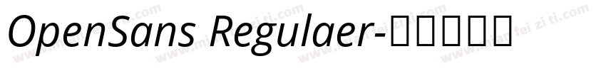 OpenSans Regulaer字体转换